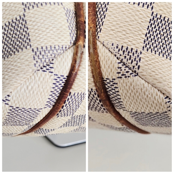 Authentic LOUIS VUITTON LV Totally Azur PM White Damier Checkered Tote - Picture 11 of 16